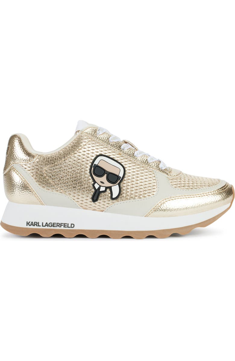 KARL LAGERFELD PARIS Meade Metallic Sneaker, Alternate, color,