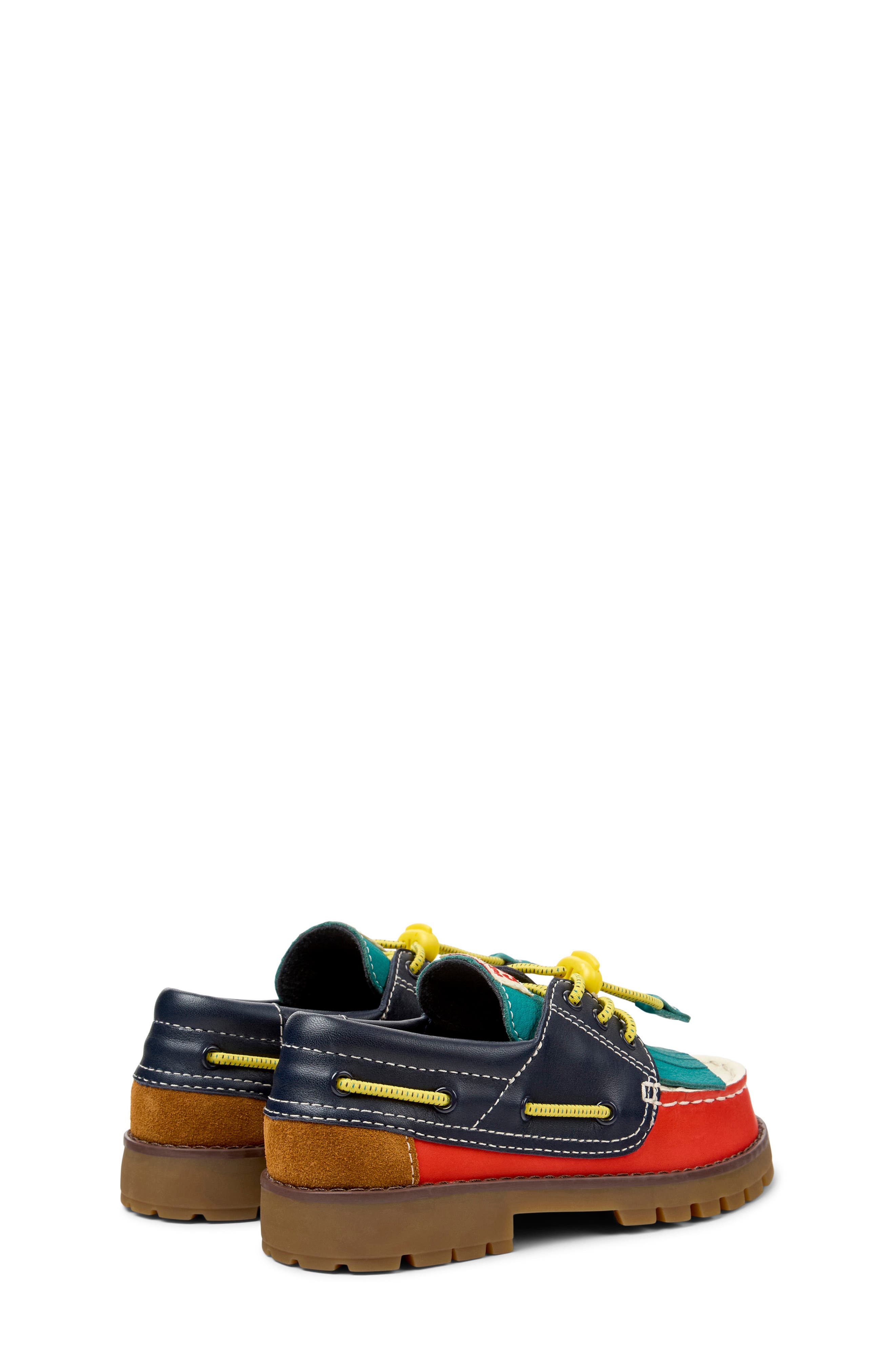 Kids' x Bobo Choses Colorblock Boat Shoe, Alternate, color, RED MULTI