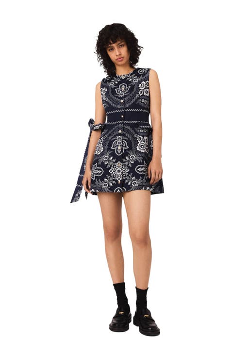 Mini bandana print dress