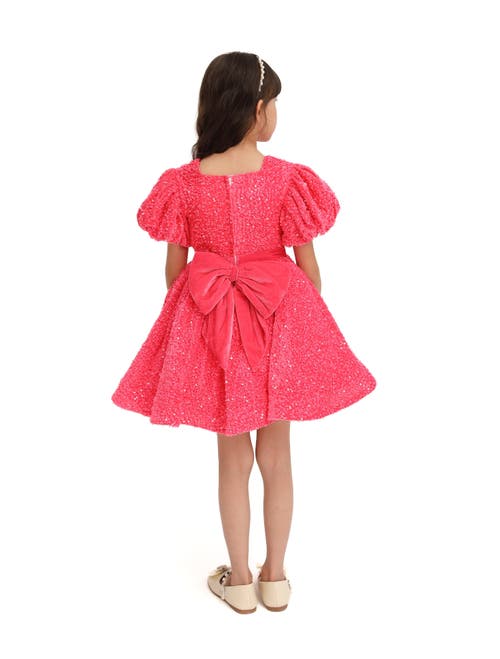 Mimi Tutu Paraiso Puff-sleeve Dress In Fuchsia