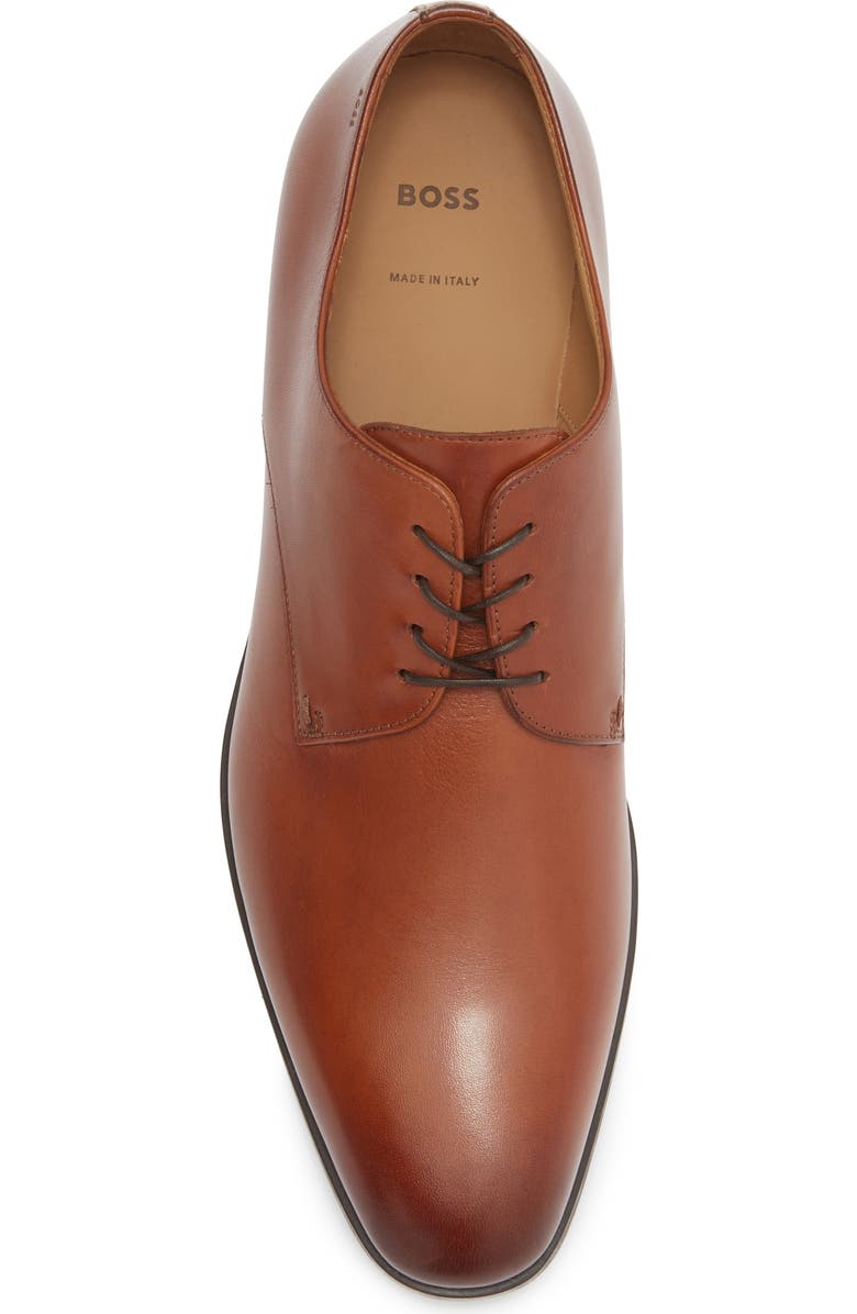 BOSS Kensington Leather Derby, Alternate, color, Medium Brown