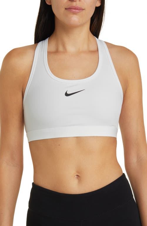 Nike Dri-FIT Swoosh Medium Support Padded Sports Bra in White/Stone Mauve/Black at Nordstrom, Size Xx-Large