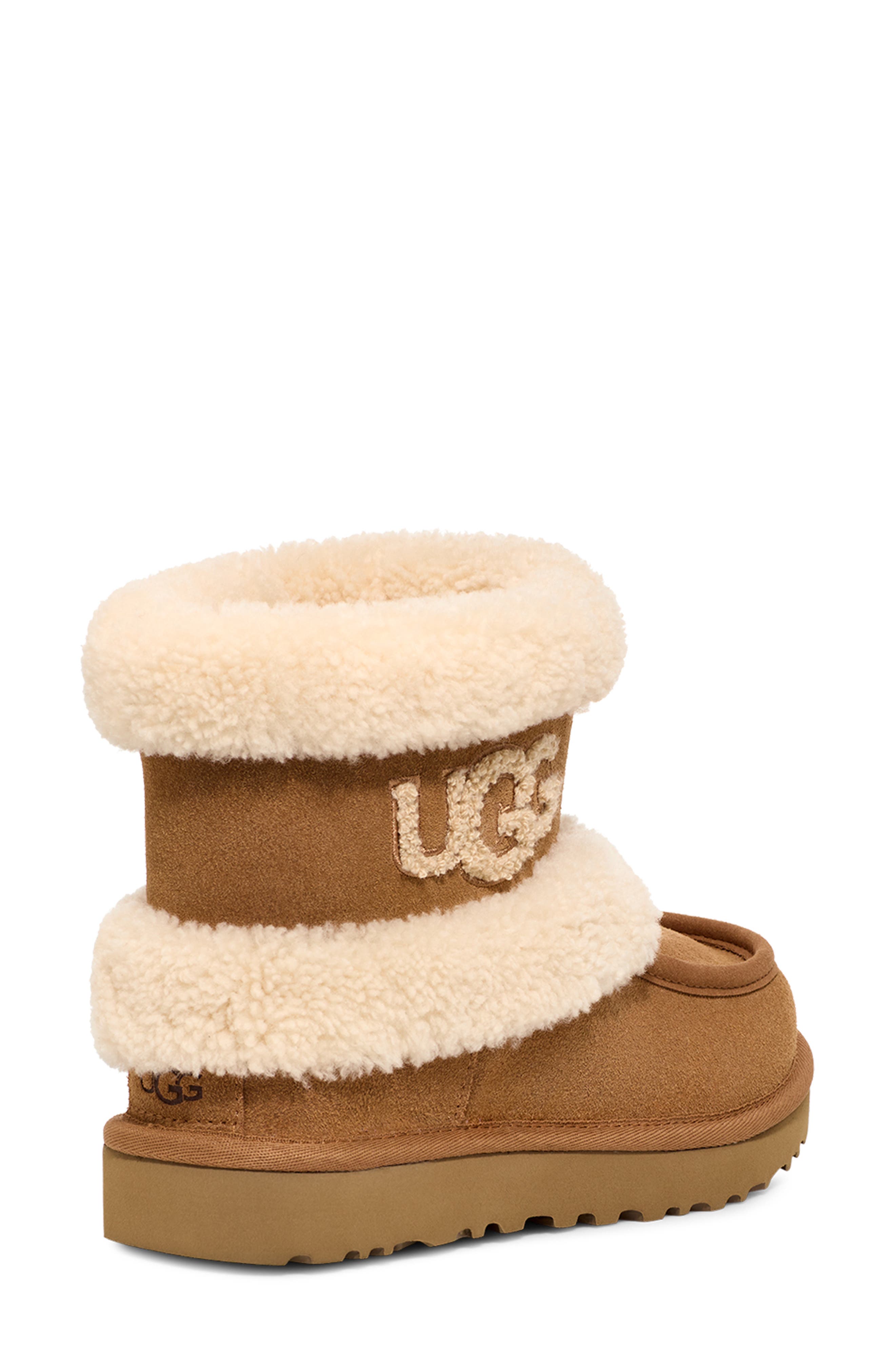 UGG<sup>®</sup> Ultra Mini Fluff Genuine Shearling Boot, Alternate, color, 