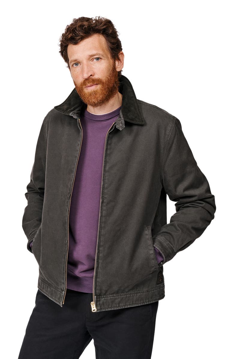 Aubin Newland Canvas Harrington Utility Jacket, Alternate, color, Washed Black