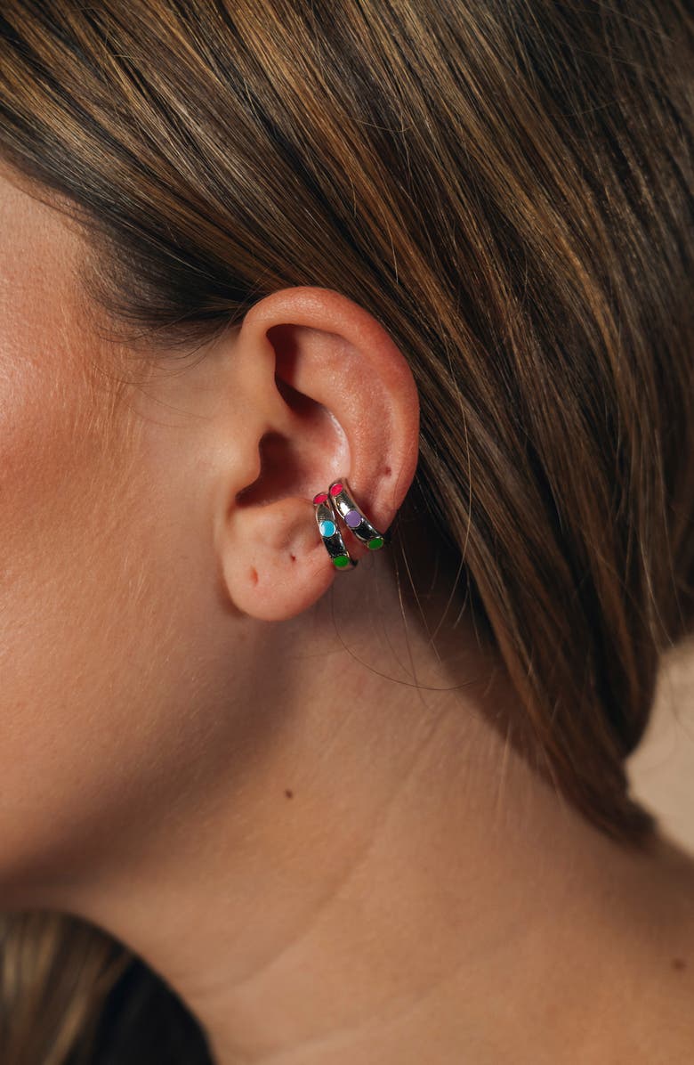 Sterling Forever Truvy Set of 2 Ear Cuffs, Alternate, color, 