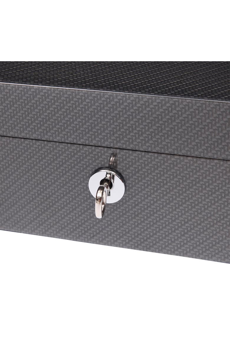 Rapport London Carbon Fibre Ten Watch Box, Alternate, color, Grey