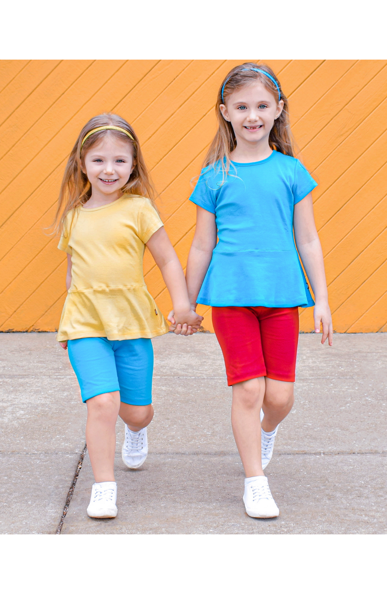 CITY THREADS Soft 100% Cotton Long Bike Shorts USA-Made, Alternate, color, Black