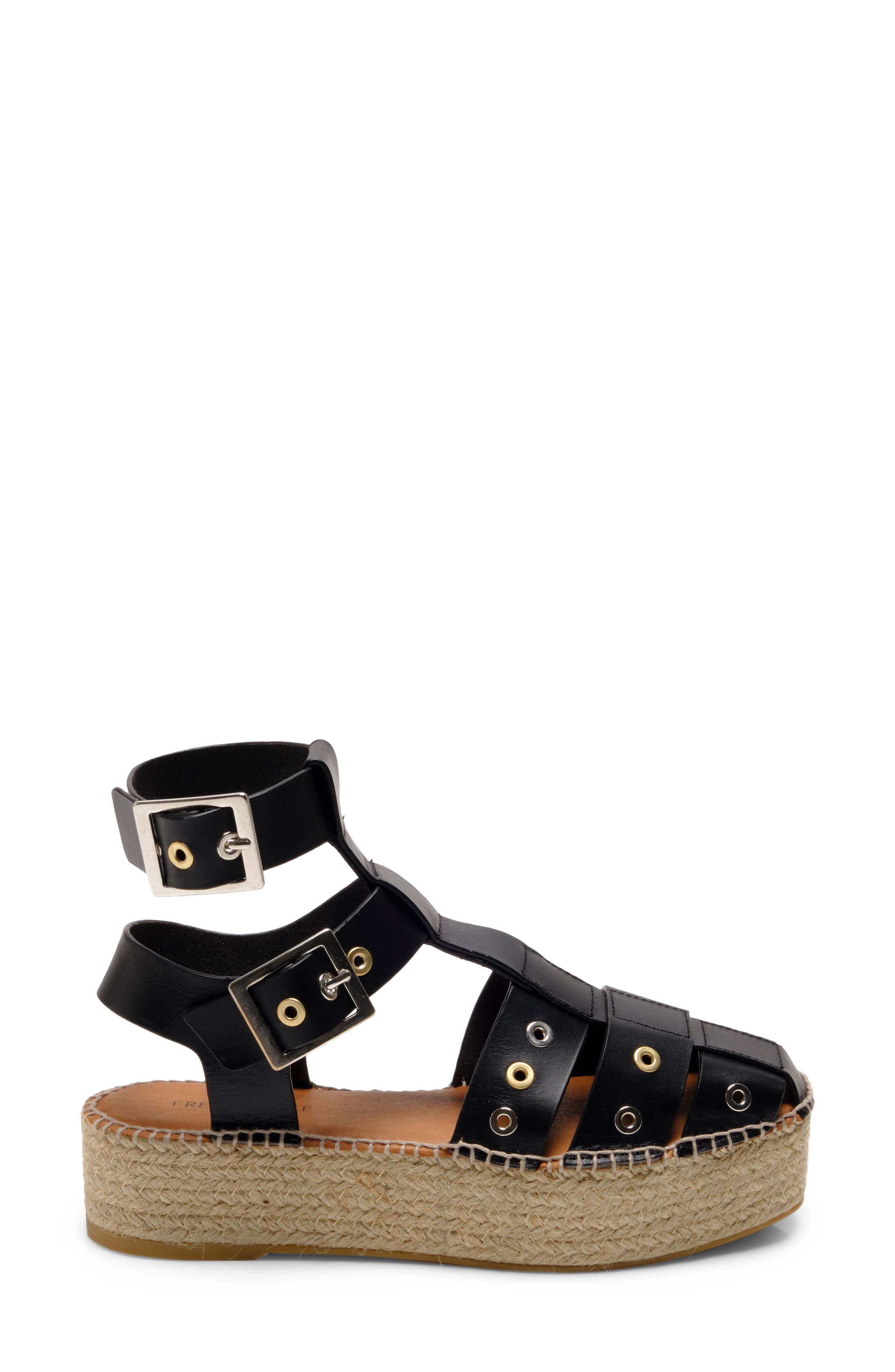 Free People Gable Glad Ankle Strap Espadrille Platform Sandal, Alternate, color, 