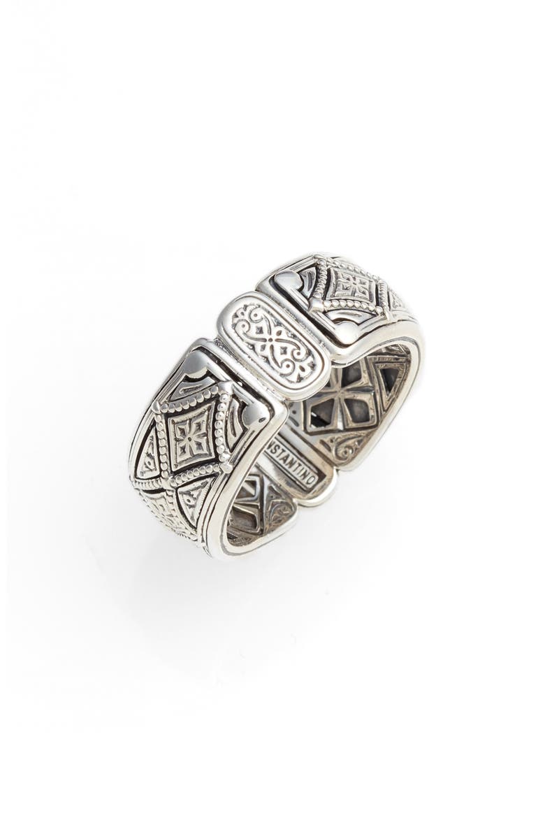 Classics Diamond Pattern Band, Main, color, SILVER