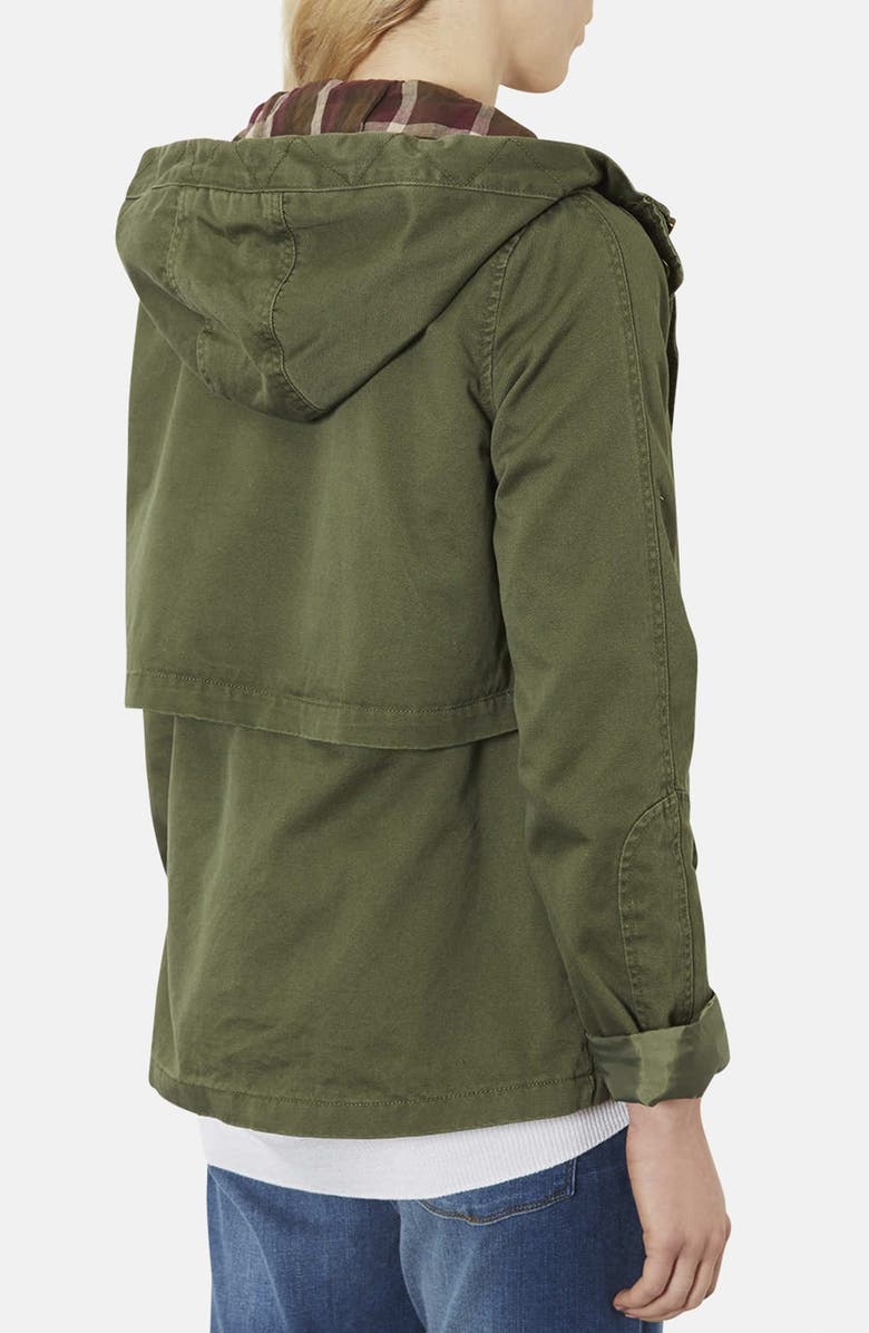 Topshop 'Wilbert' Lightweight Parka, Alternate, color,