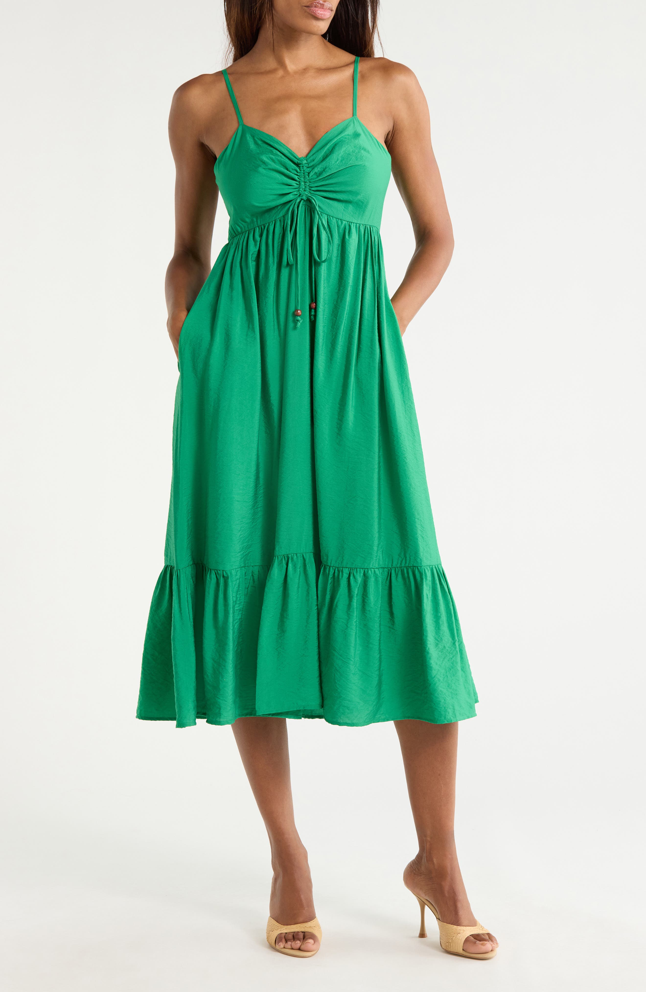 Spaghetti Strap Midi Dress