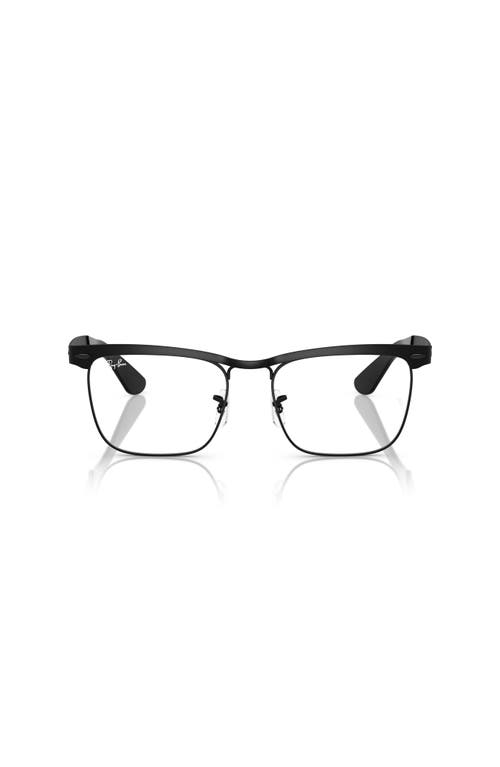 Ray Ban Ray-ban 53mm Square Optical Glasses In Black