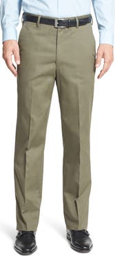 Berle Flat Front Classic Fit Cotton Dress Pants