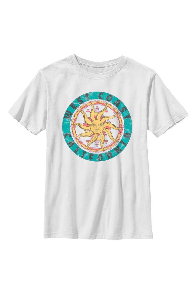 Boy's Lost Gods West Coast Sun  Graphic T-Shirt, Main, color, White