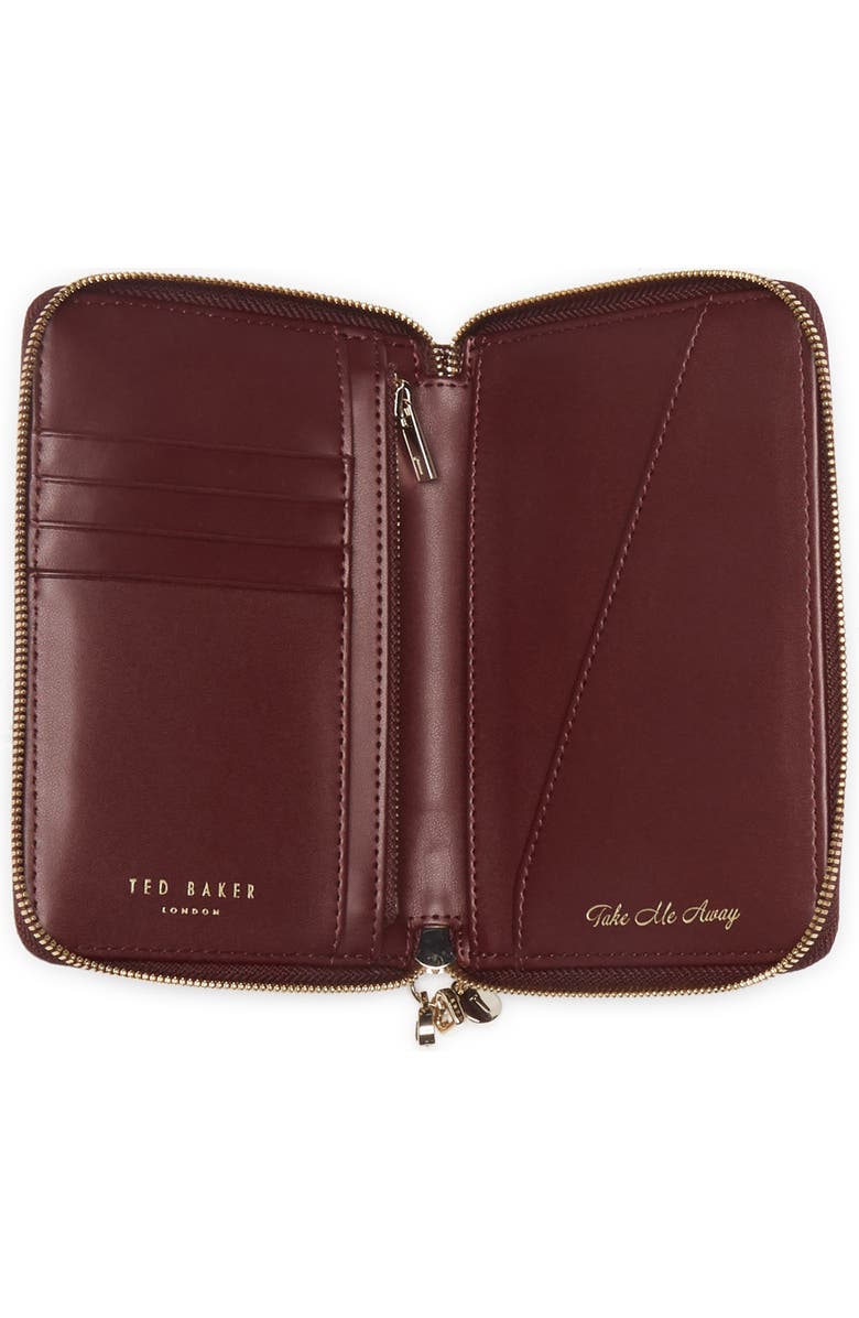Ted Baker London Ted Baker Olar Mini Charm Leather Wallet, Alternate, color,