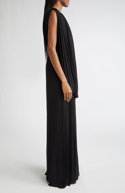 Giambattista Valli Draped One-shoulder Gown In Black