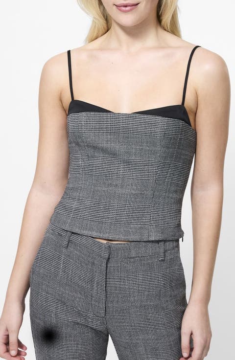 Owen Plaid Suiting Corset Top