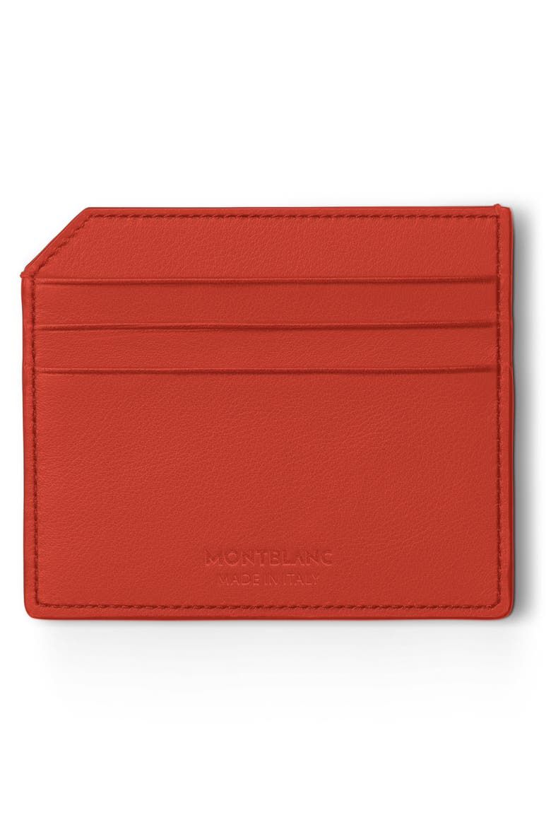 Soft Leather Card Case, Alternate, color, CORAL COLOR