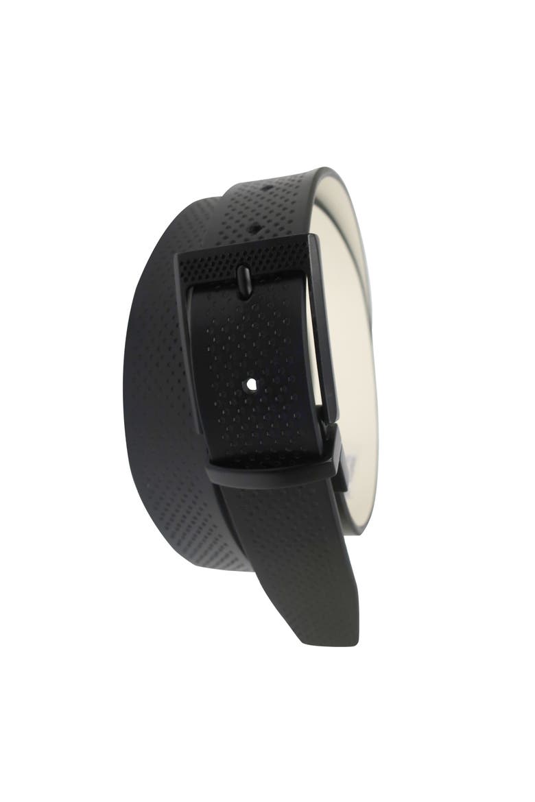 Golf Reversible Embossed Perf to Smooth Texture Leather Belt, Alternate, color, Black/White