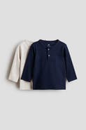 H&M 2-pack Cotton Henley Tops