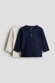 H&M 2-pack Cotton Henley Tops