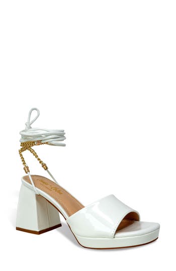Chase & Chloe Chase And Chloe Zendaya Chain Ankle Wrap Platform Sandal
