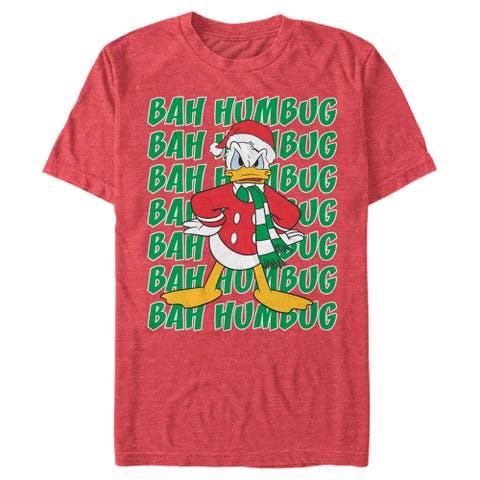 Men's Mickey & Friends Christmas Donald Duck Bah Humbug  Graphic T-Shirt