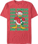 Mickey & Friends Men's Mickey & Friends Christmas Donald Duck Bah Humbug  Graphic T-Shirt
