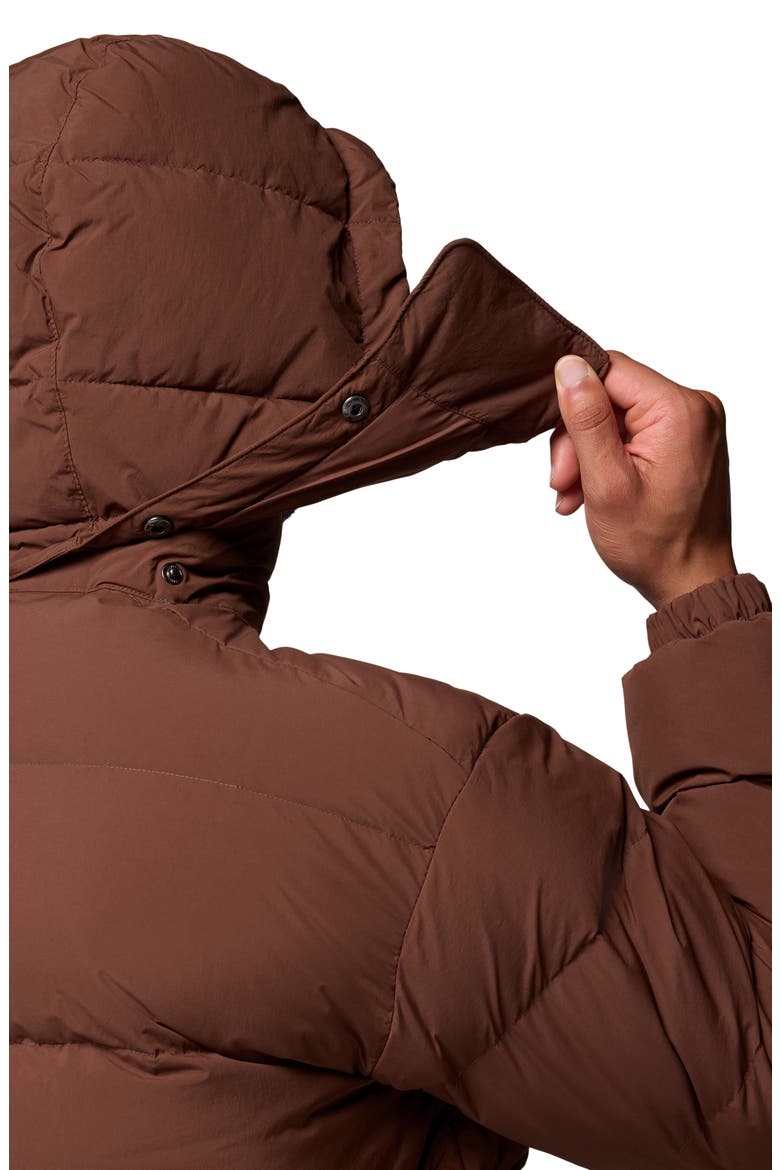 Wallowa Water Repellent Down Puffer Jacket with Removable Hood, Alternate, color, TOBACCO