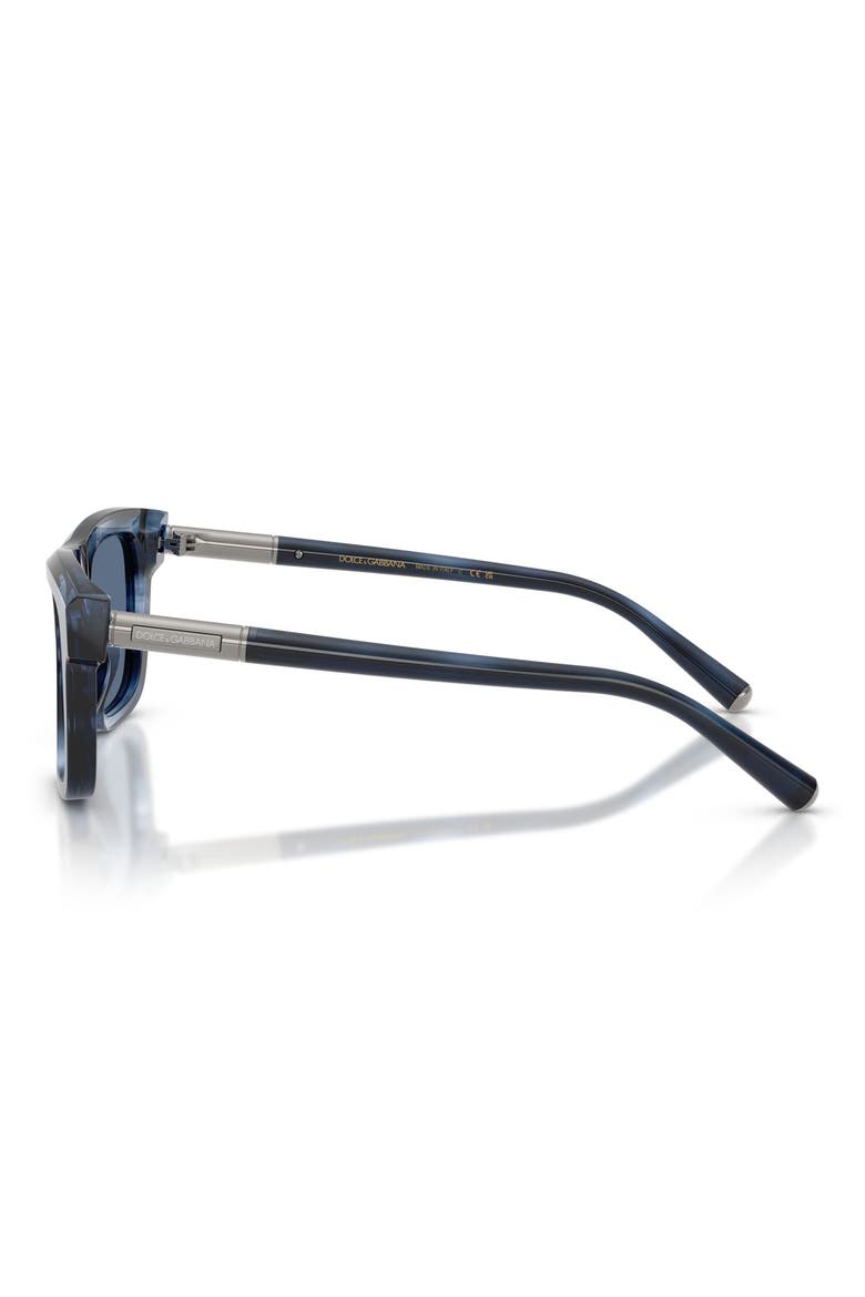 52mm Square Sunglasses, Alternate, color, STRIPED BLUE / DARK BLUE