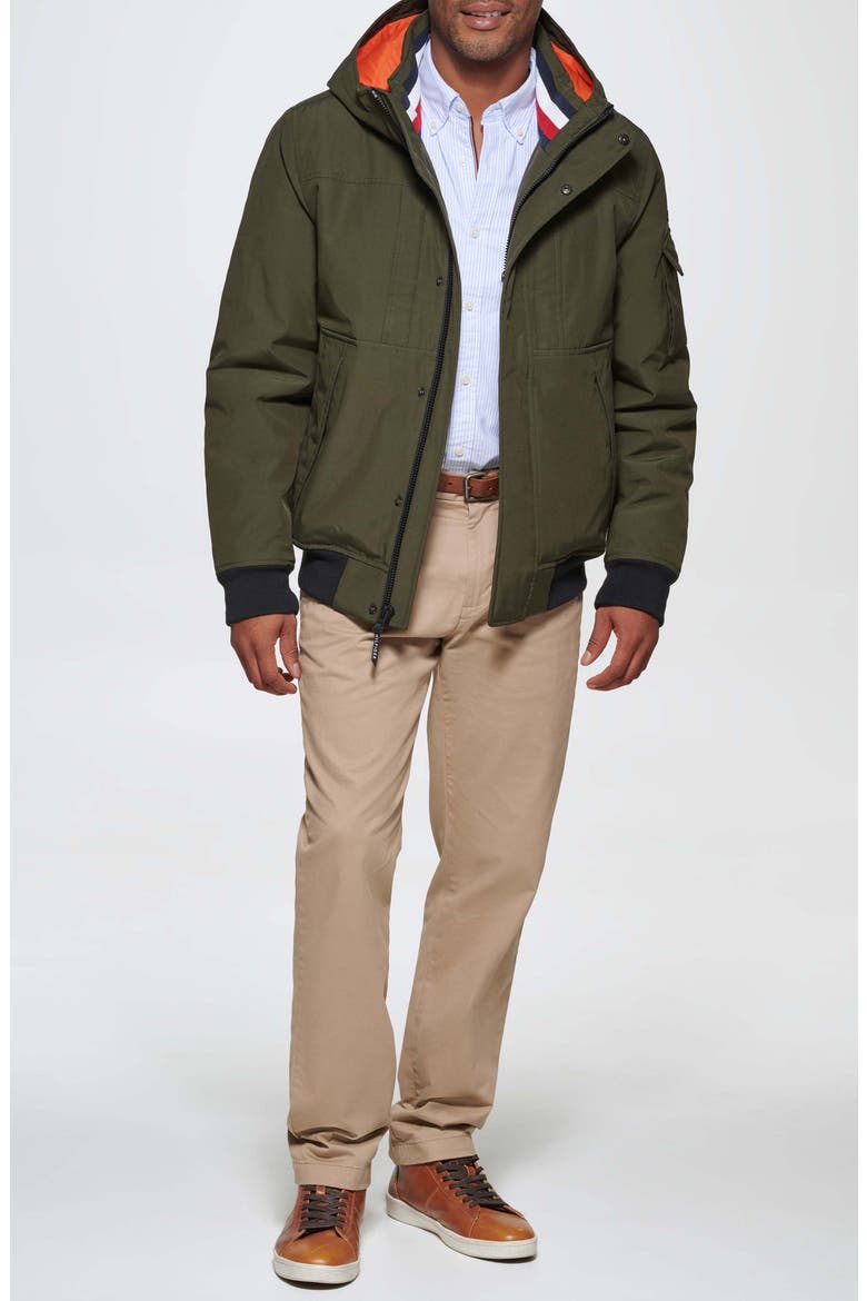 Arctic Hooded Bomber Jacket, Alternate, color, DARK FOREST