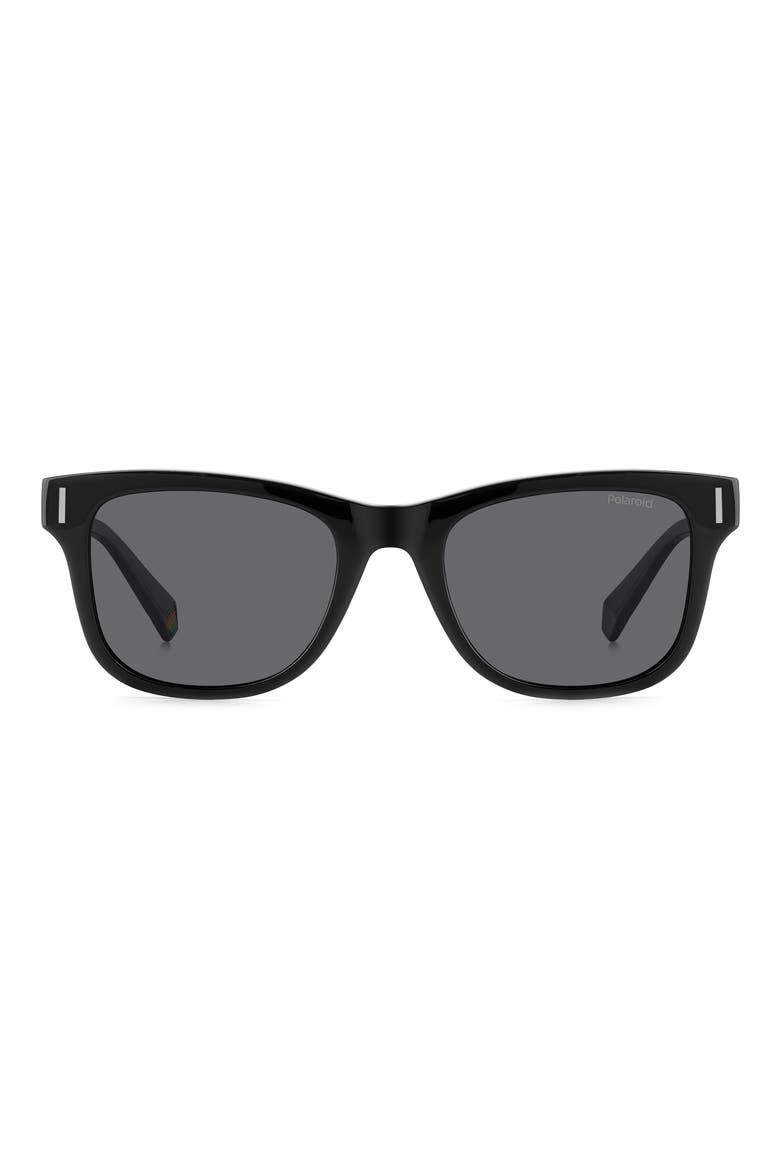 51mm Polarized Square Sunglasses, Main, color, BLACK/ GRAY POLARIZED