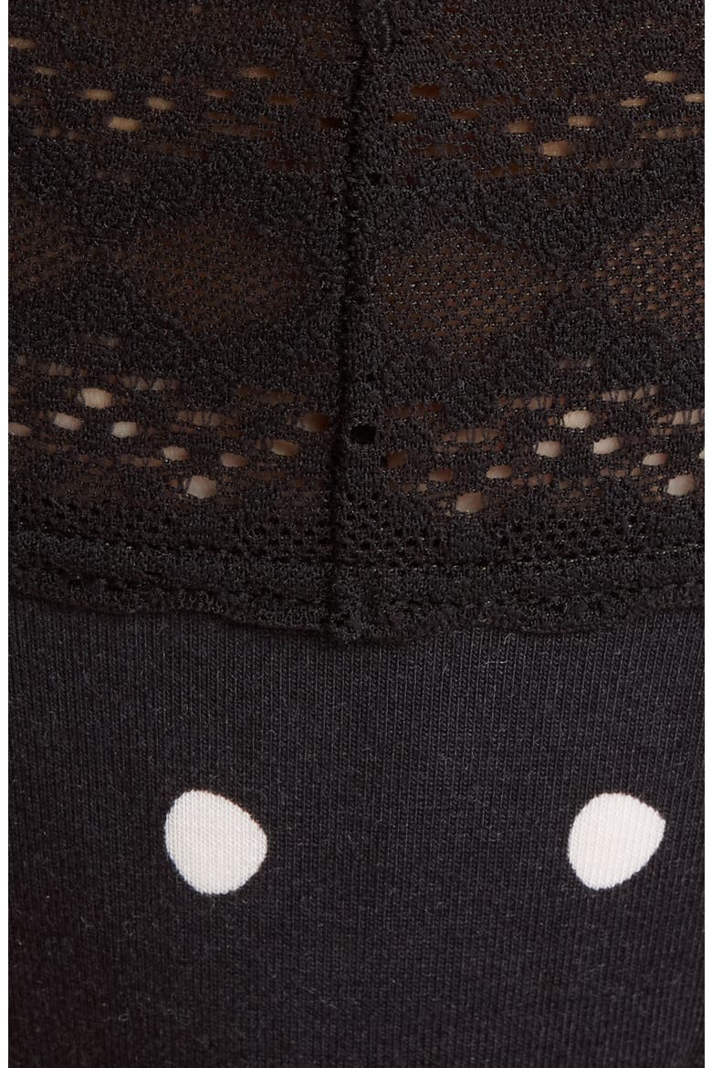 FeelFree Lace V-Front Thong, Alternate, color, POLKA DOTS