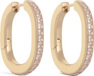 Reiss Mia Modern Cubic Zirconia Hoop Earrings
