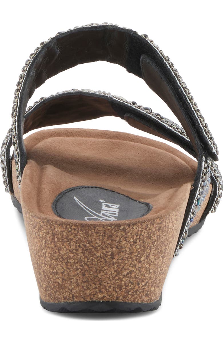 AZURA BY SPRING STEP Bahamain Hand Beaded Platform Sandal, Alternate, color, Black Multi