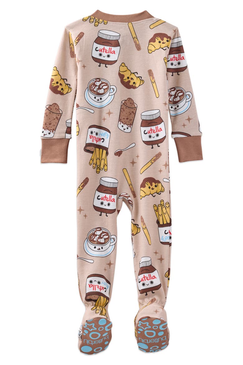 Cruz One-Piece Organic Cotton Footie Pajamas, Alternate, color, CHOC FULL OF CUTE