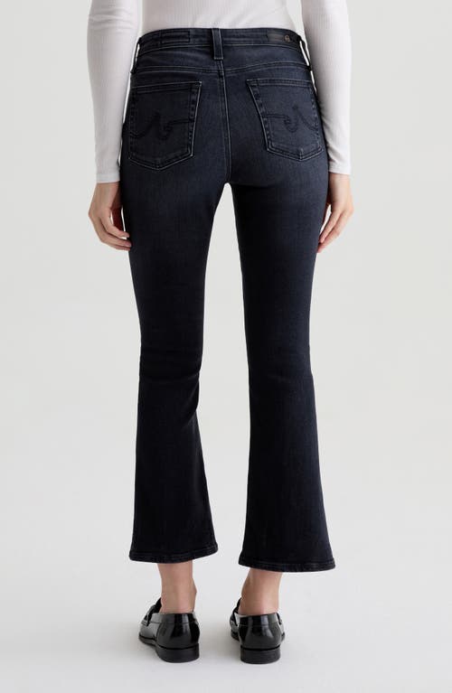 Ag Farrah Mid Rise Cropped Bootcut Jeans In Glitch In Blue