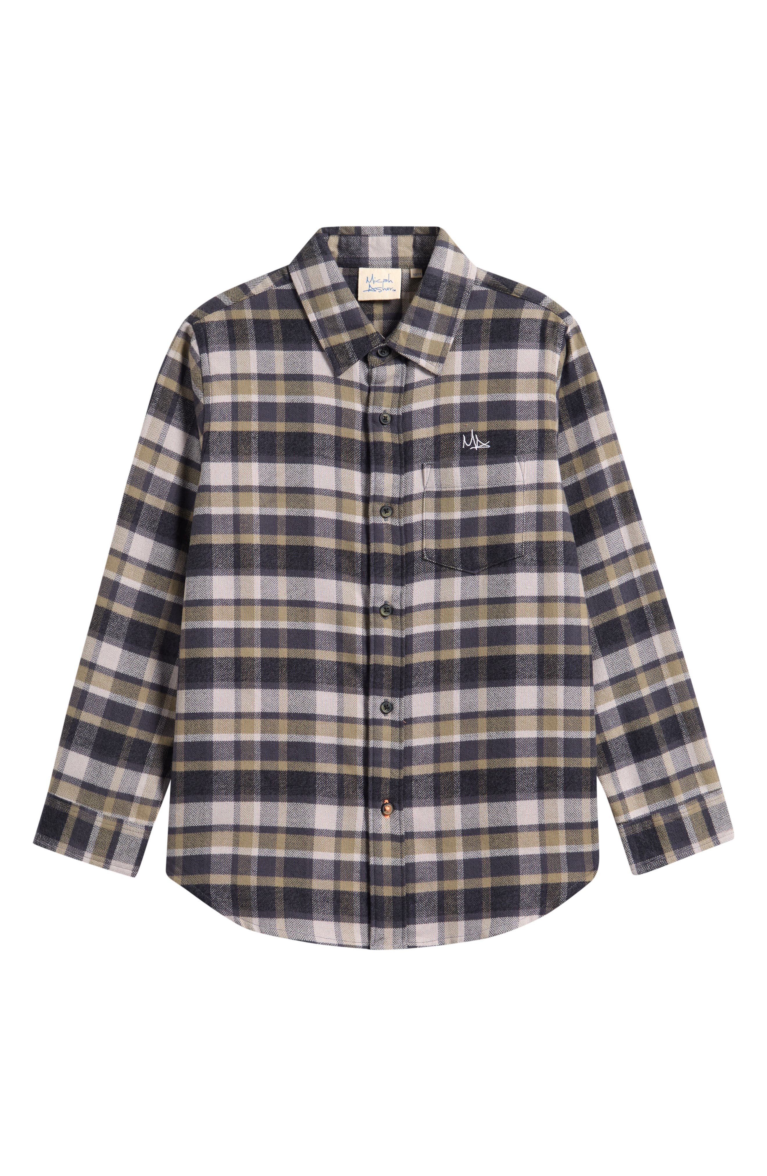 Kids' Plaid Long Sleeve Button Down Shirt