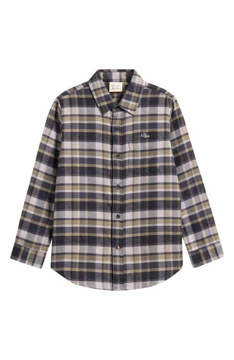 Kids' Plaid Long Sleeve Button Down Shirt