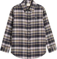 MICAH ASHER Kids' Plaid Long Sleeve Button Down Shirt