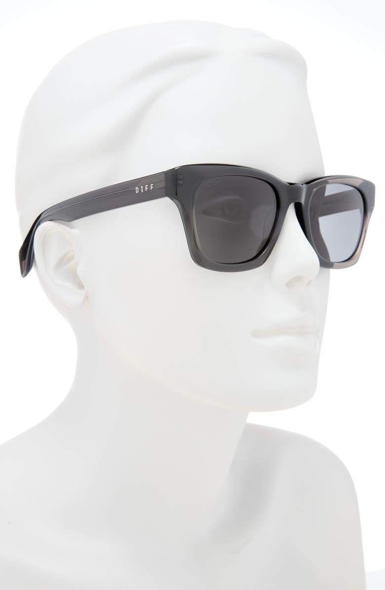 DIFF Dean 51mm Square Sunglasses, Alternate, color, Black Smoke