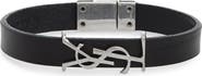 Saint Laurent Opyum YSL Leather Bracelet
