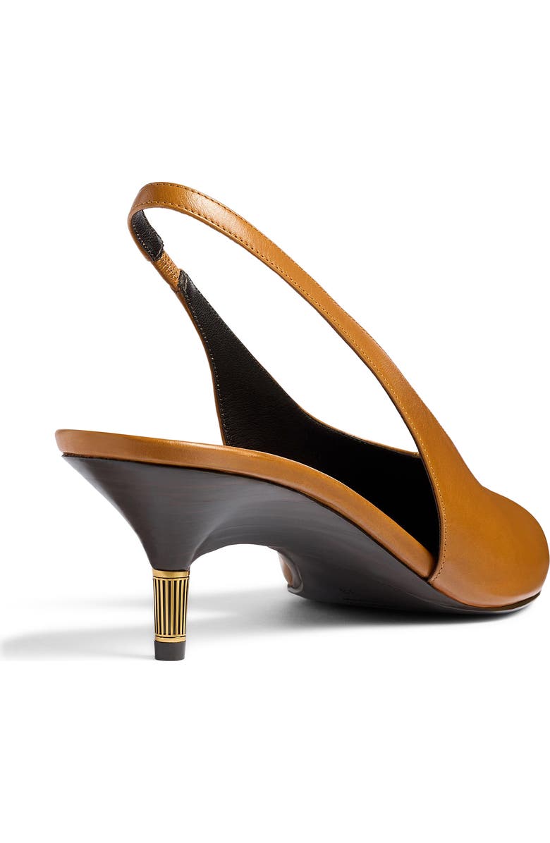 Khaite Bella Kitten Heel Slingback Pump, Alternate, color, Cuoio