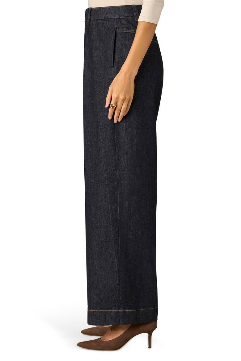 Skyrise Flat Front Wide Leg Jeans, Alternate, color, INDIGO