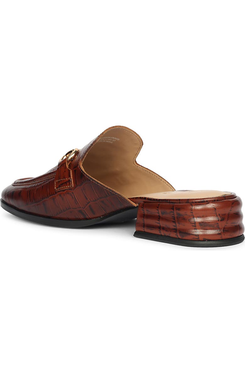 SAINT G Savannah Croc Embossed Mule, Alternate, color, Chocolate