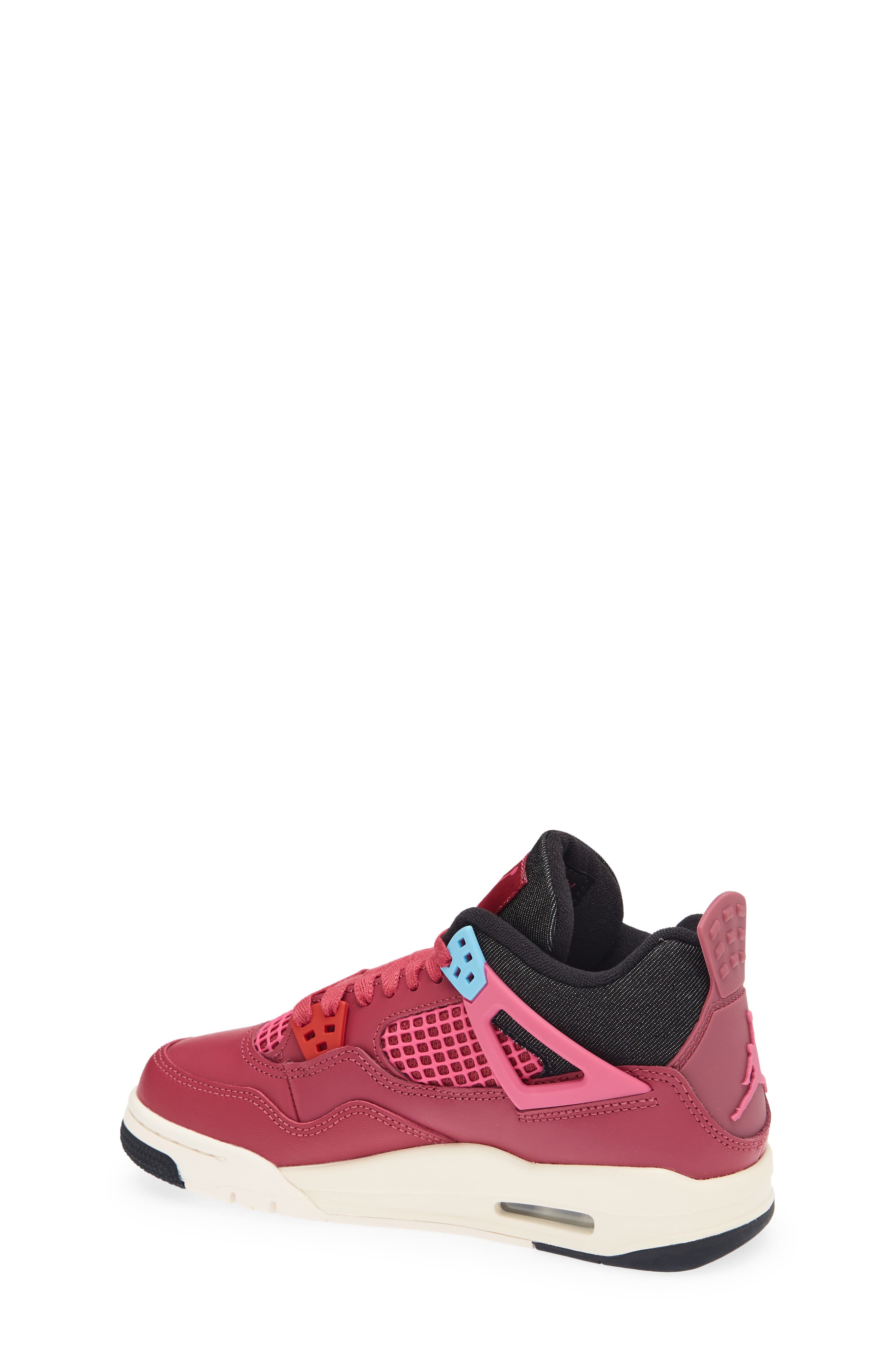 Kids' Air Jordan 4 Retro Basketball Sneaker, Alternate, color, SWEET BEET/ PINK/ OFF NOIR