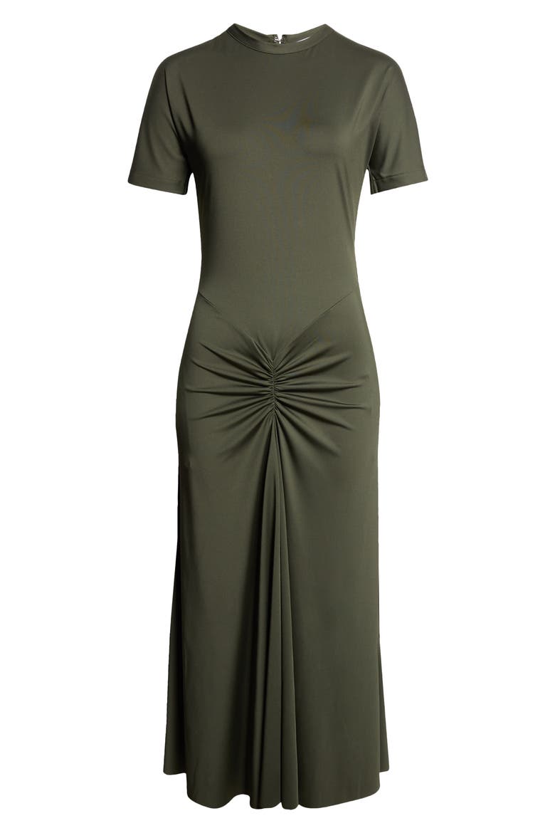 Gathered Detail T-Shirt Midi Dress, Alternate, color, OREGANO