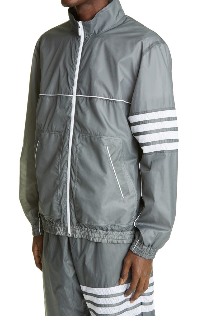 Thom Browne Oversize Zip Front Track Jacket, Alternate, color,