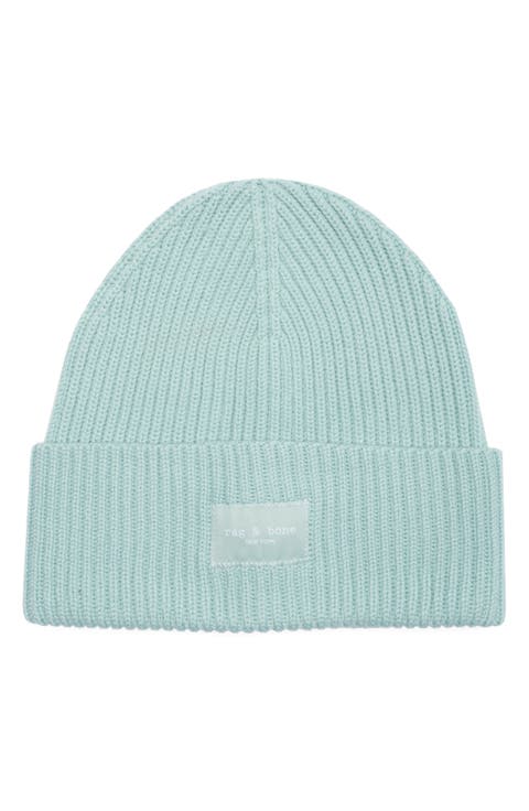 Blake Logo Patch Wool Blend Rib Beanie