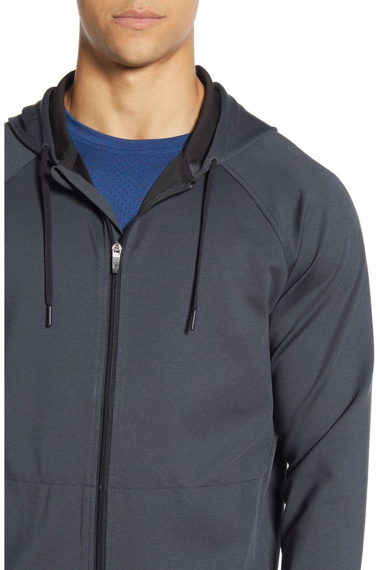 Spar Zip Hoodie, Alternate, color, BLACK HEATHER